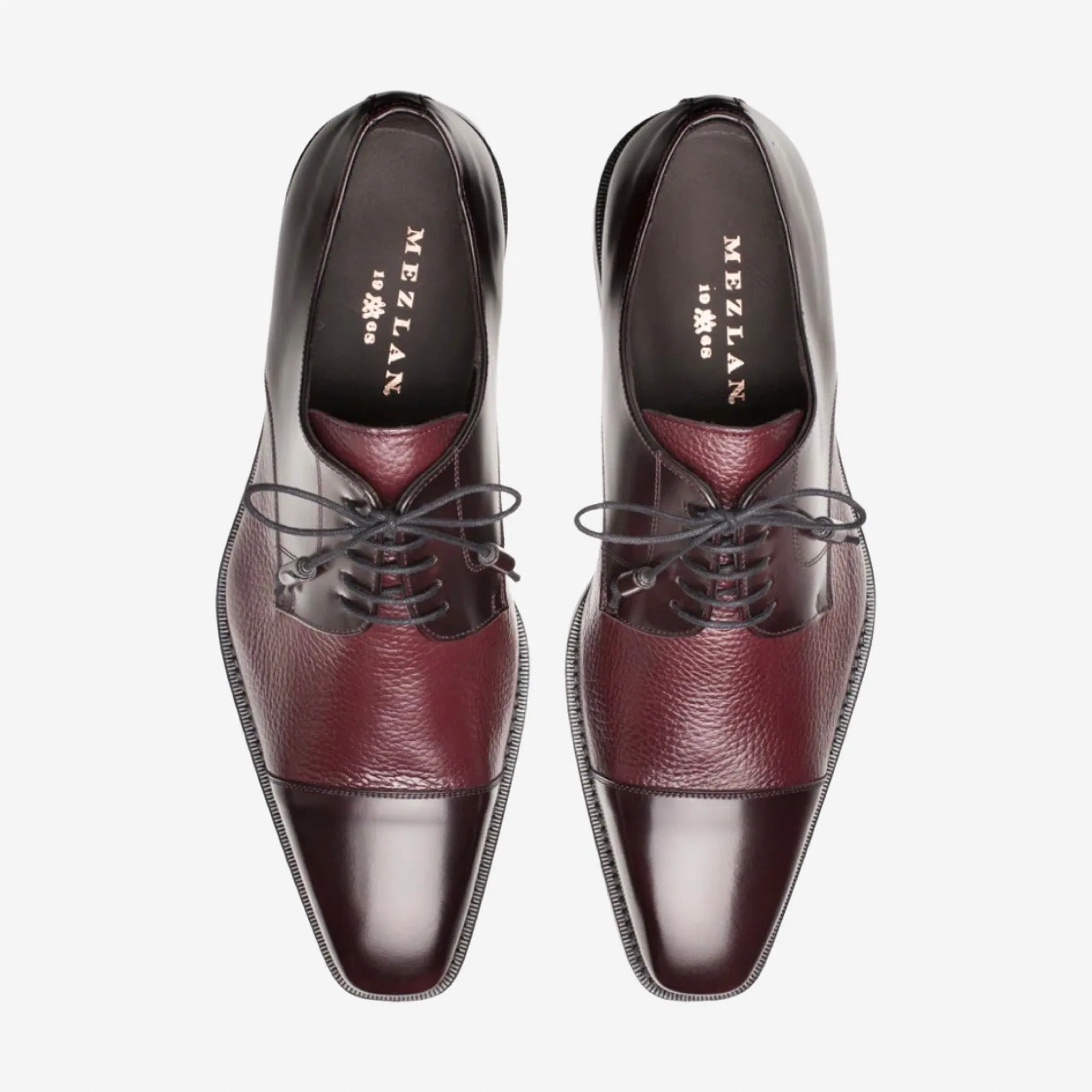 Soka Deerskin and Calfskin Cap-toe Oxfords