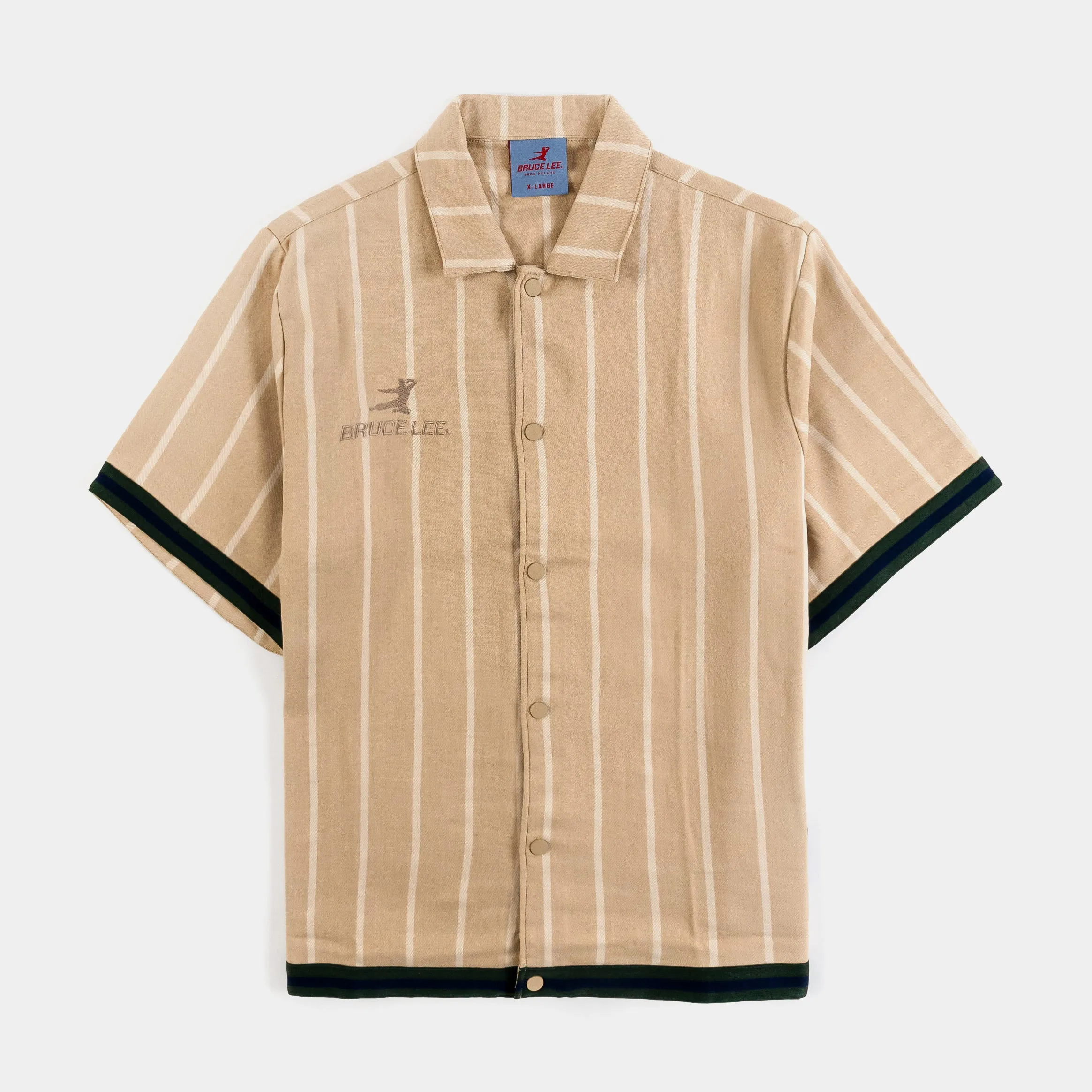 SP x Bruce Lee Premium Mens Short Sleeve Shirt (Beige)