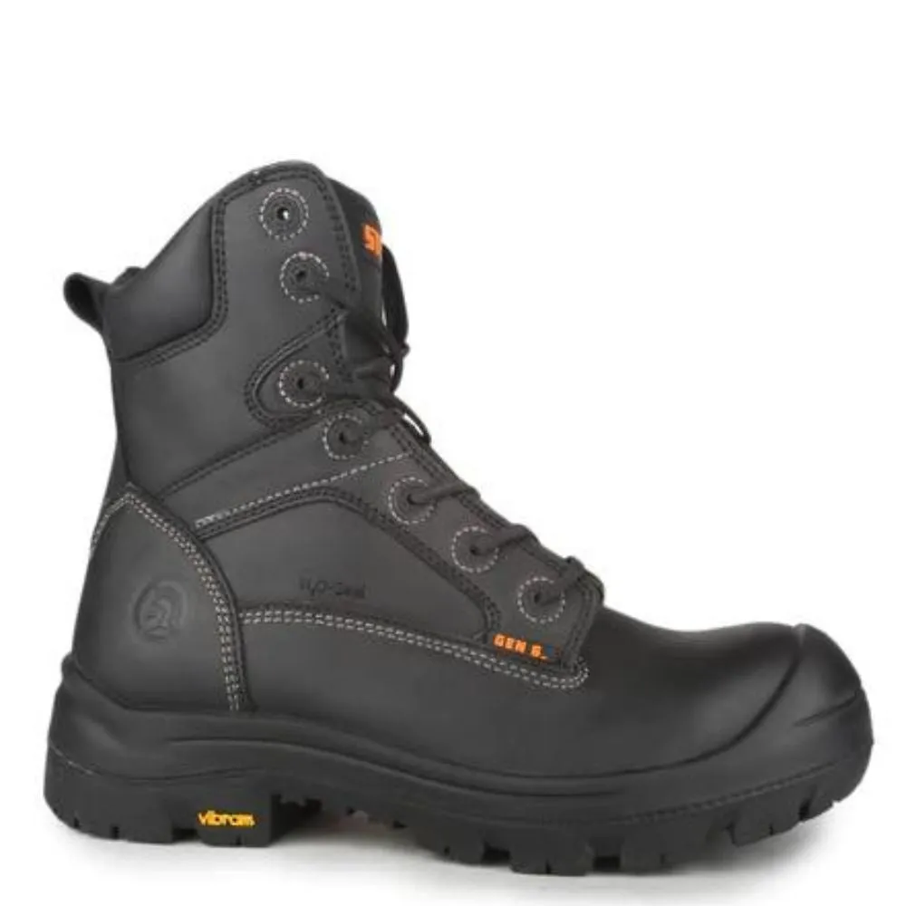 STC Morgan Men's 8 Composite Toe Leather Work Boot - black