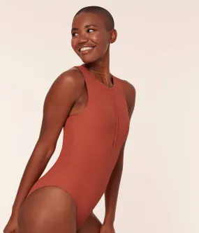 The Malibu One Piece - Eco Ribbed - Ginger - Classic