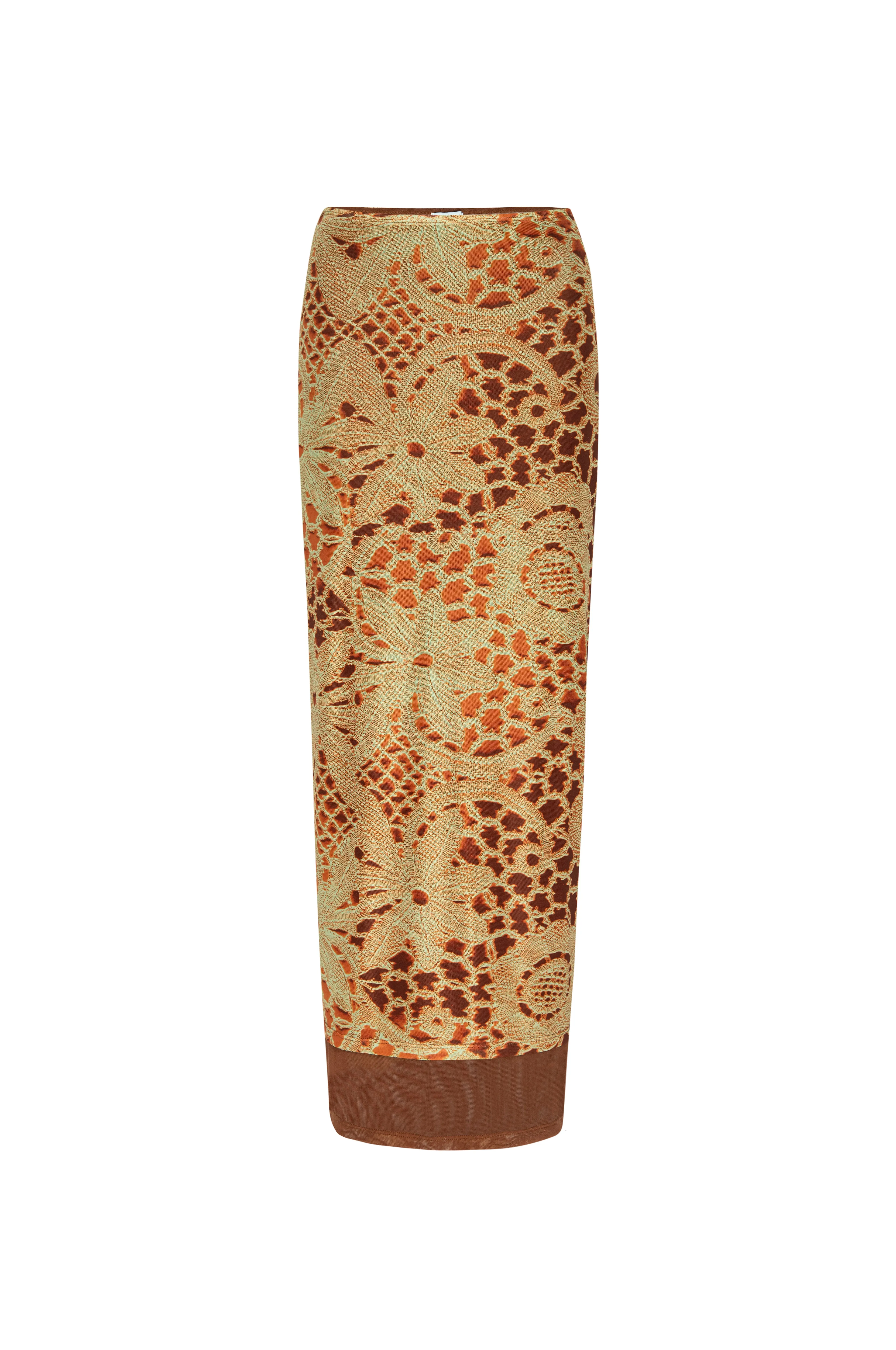 TOPANGA SKIRT - LACE ORANGE