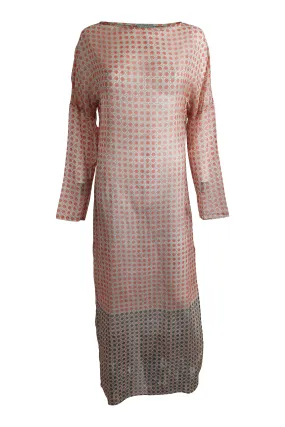 VARANA 100% Silk Light Weight Geometric Repeat Kaftan (6)