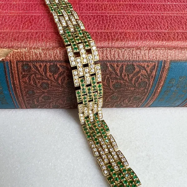 Vintage Emerald & Diamond Bracelet