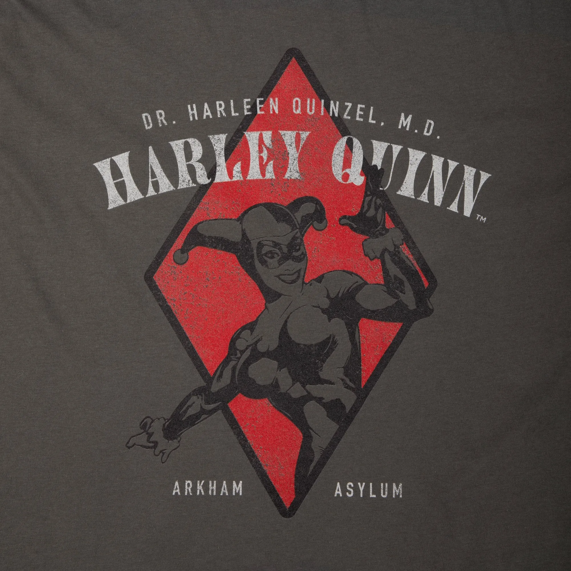 Vintage Harley Quinn Cropped Charcoal Tee