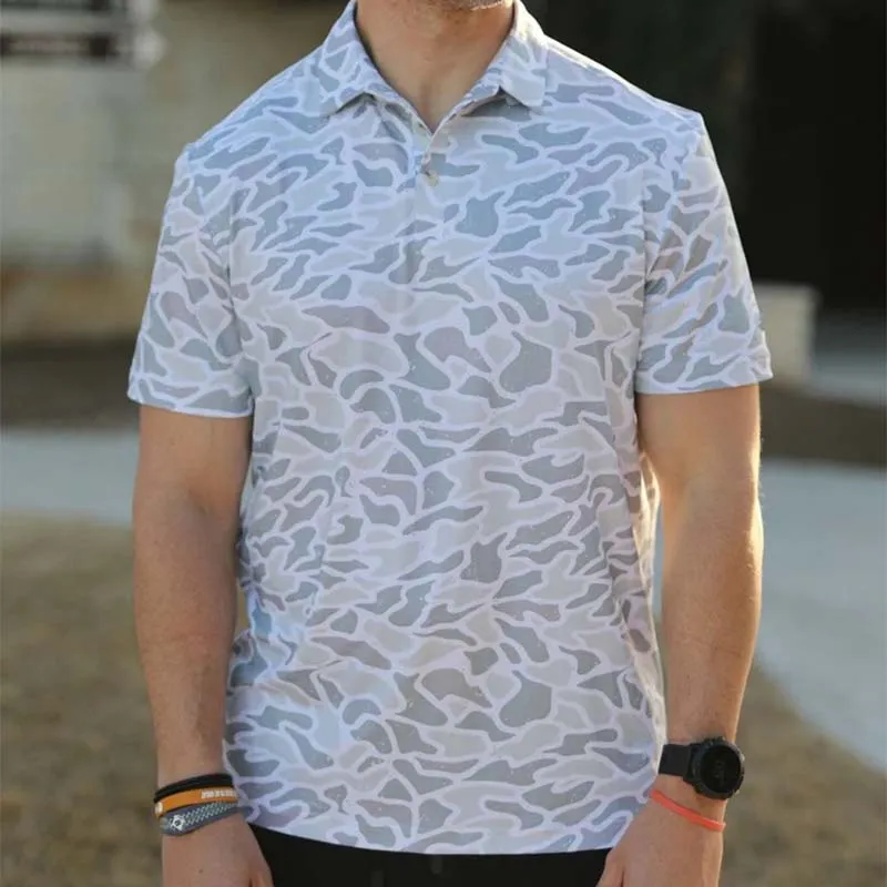 White Camo Performance Polo