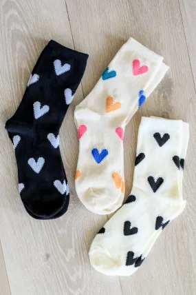 Woven Hearts Everyday Socks Set of 3