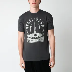 X-Wing Rebel Scum On Charcoal Tee