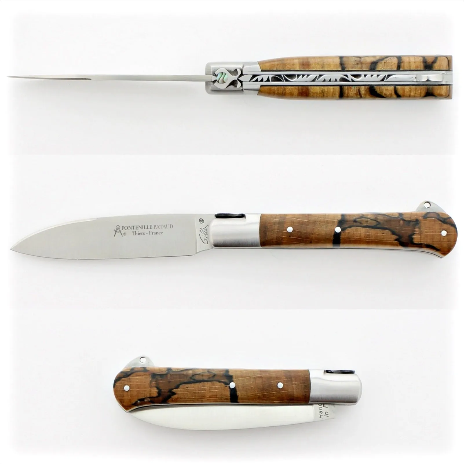 Yssingeaux 11 cm Classic Pocket Knife - Burled beech End Grain